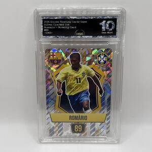 Romario - Holo Foil Soccer Card 2024 - Graded 10 - Brazil World Cup TCG
